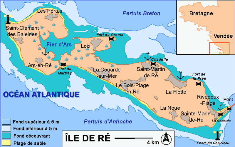 Piste cyclable Ile de Ré | Carte des pistes cyclables de l'île de Ré