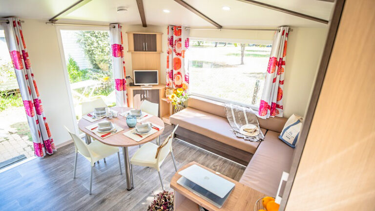 Séjour mobile home Maldives île blanche camping