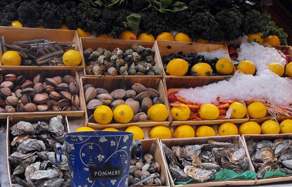 marche fruits de mer ile de re